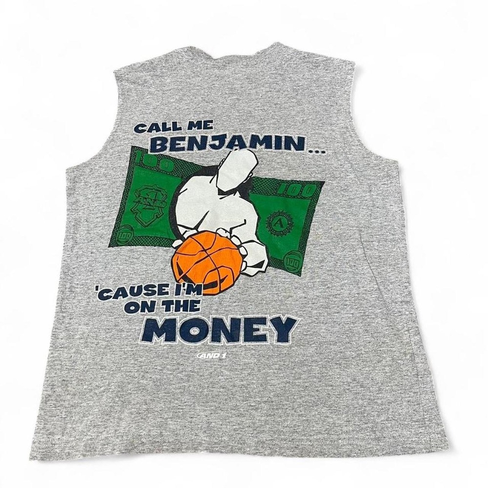 vintage 90s And 1 muscle tank with money back graphic